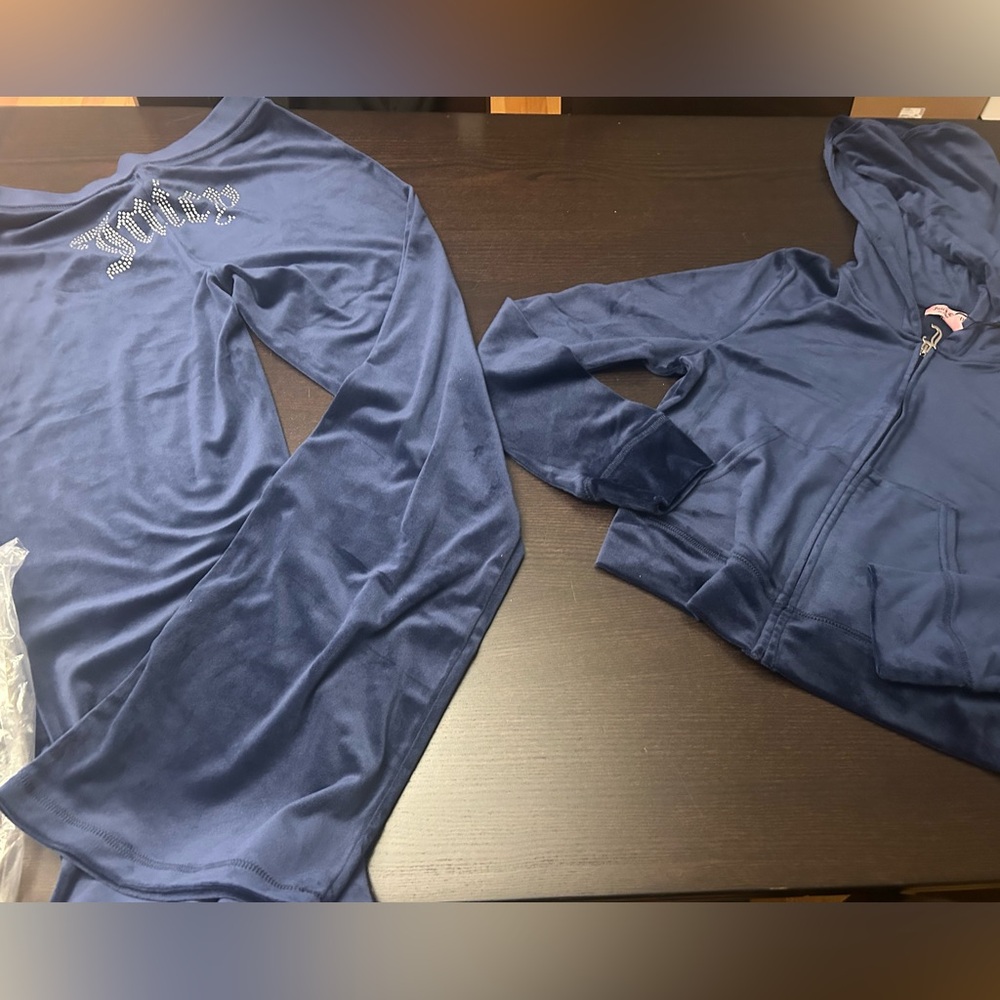 NWT Juicy Couture Atlantis blue Track Suit sweatsuit size small